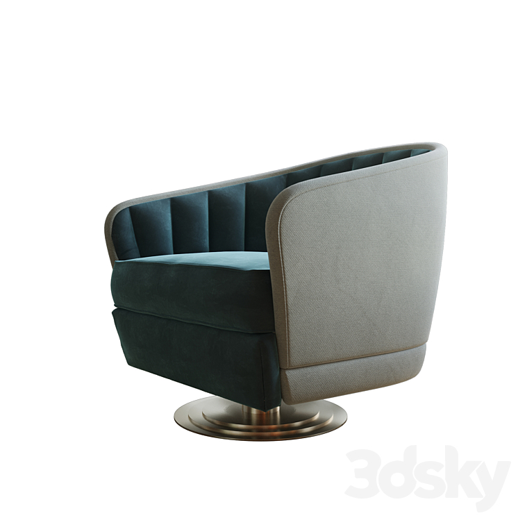 Caracole CONCENTRIC SWIVEL CHAIR 3DS Max - thumbnail 1