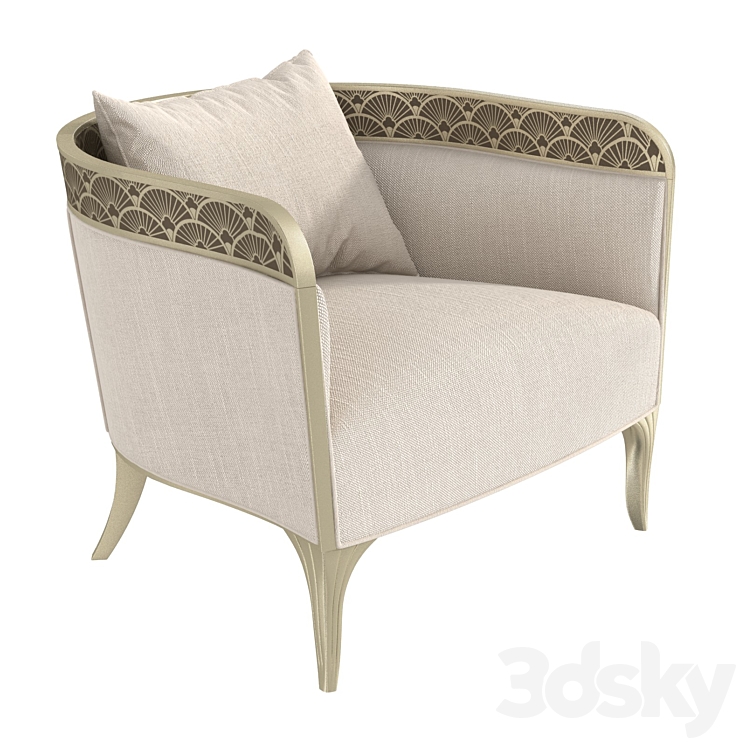 Caracole Lilian Accent Chair 3DS Max Model - thumbnail 3