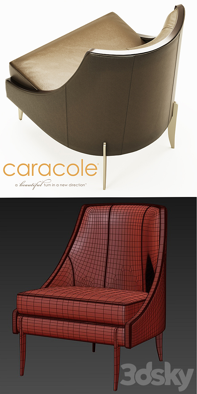 CARACOLE ZEPHYR CHAIR M020-417-131-A 3DSMax File - thumbnail 3