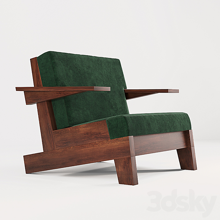 Carlos Motta CJ1 armchair 3DS Max - thumbnail 2