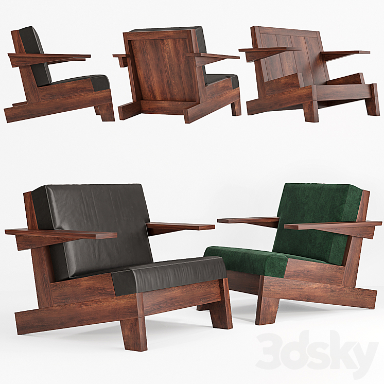 Carlos Motta CJ1 armchair 3DS Max - thumbnail 1