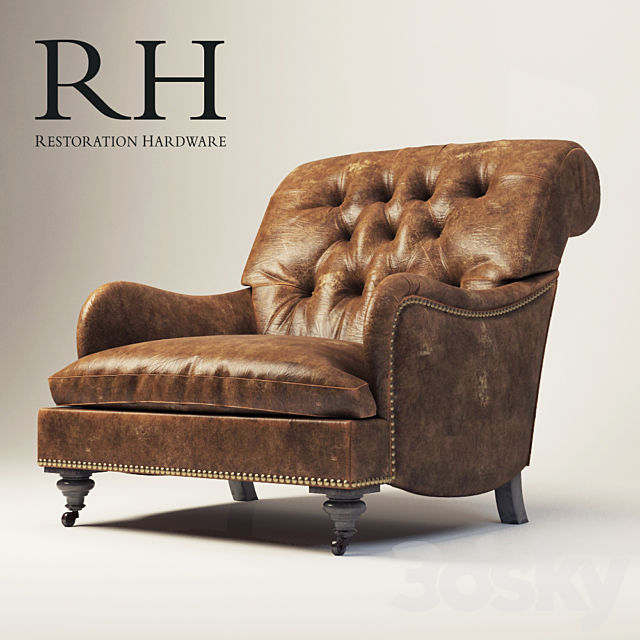 Carlton Leather Club Chair 3DSMax File - thumbnail 1