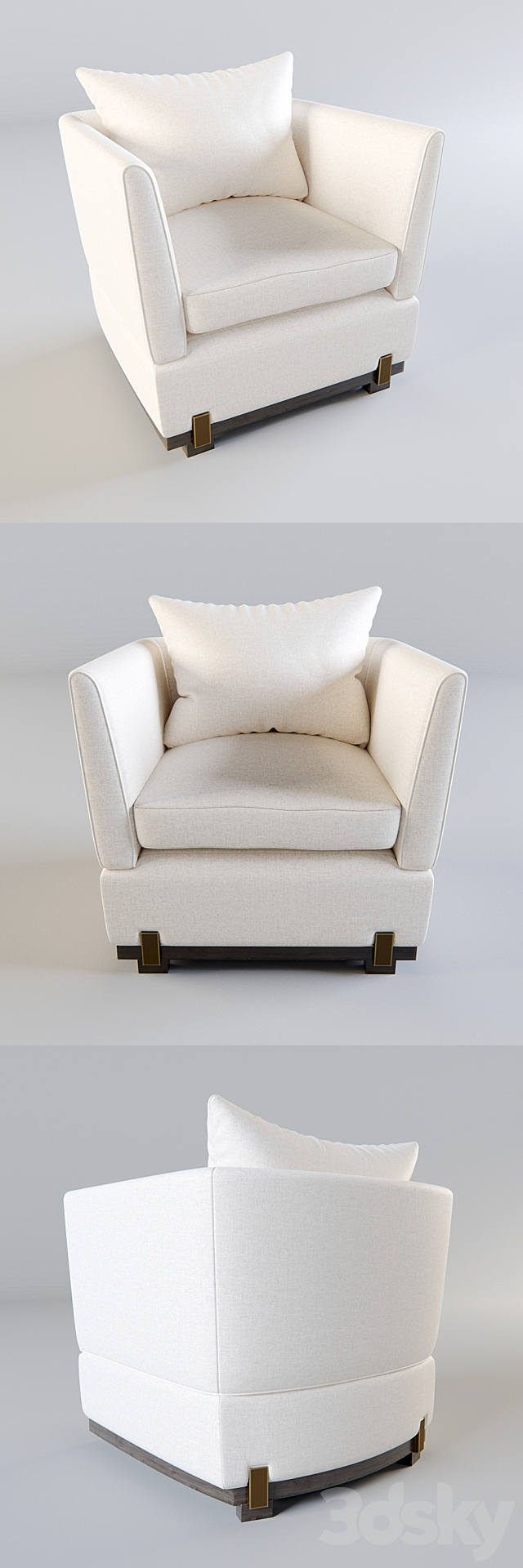 Carlyle Collective – Ida Armchair 3ds Max - thumbnail 2