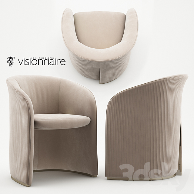 Carmen armchair – Visionnaire Home Philosophy 3DSMax File - thumbnail 1