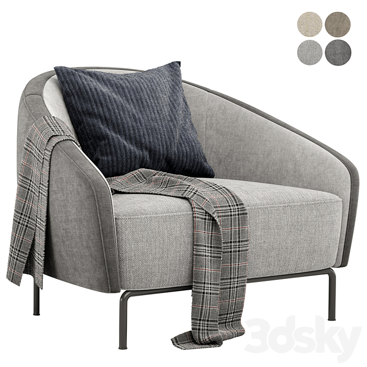 Carnaby armchair by Praddy 3DS Max - thumbnail 1