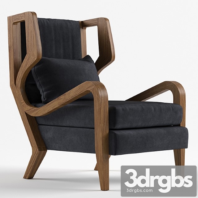 Carol Teak Chair 3dsmax Download - thumbnail 1