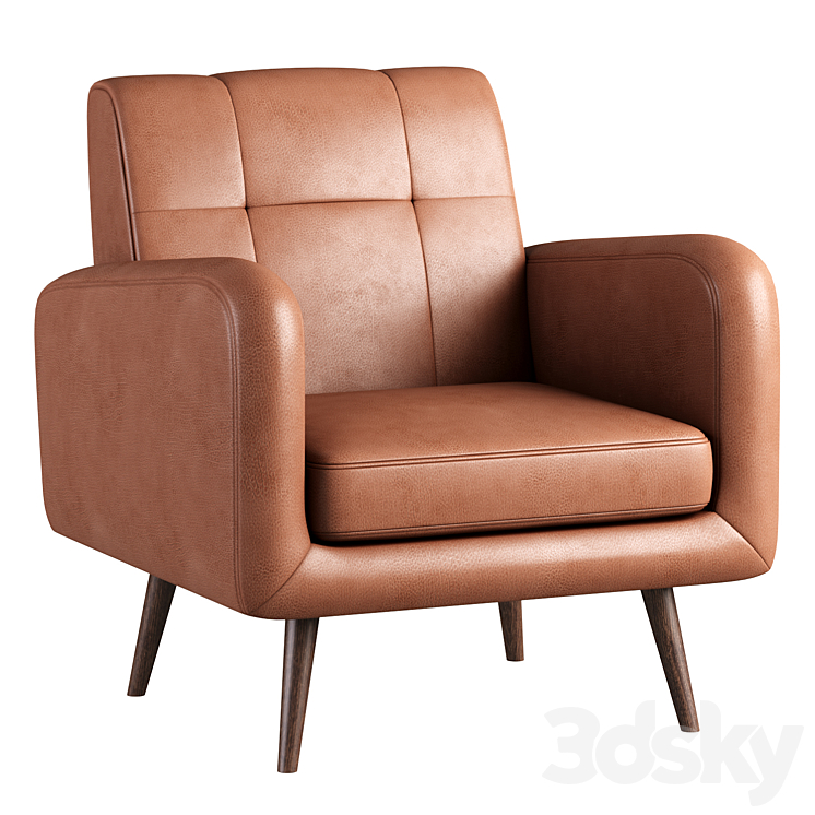 Carson Carrington Keflavik Mid-century Arm Chair 3DS Max Model - thumbnail 3