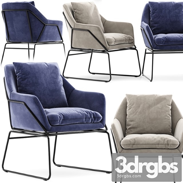 Carson carrington svelgen accent chair 3dsmax Download - thumbnail 1