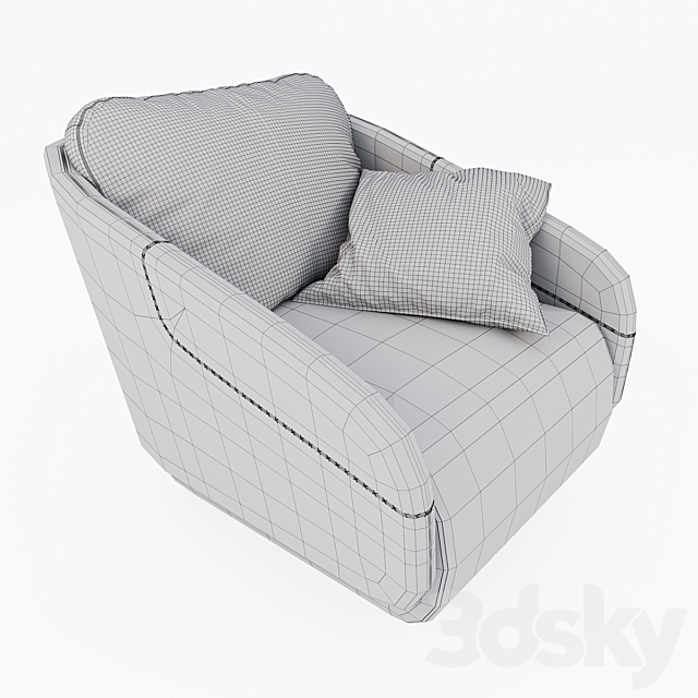 CASAMANIA – WORN armchair 3DSMax File - thumbnail 2