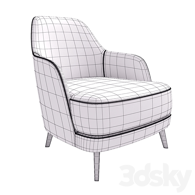 Casamilano Liz Armchair by Roberto Lazzeroni 3ds Max - thumbnail 3