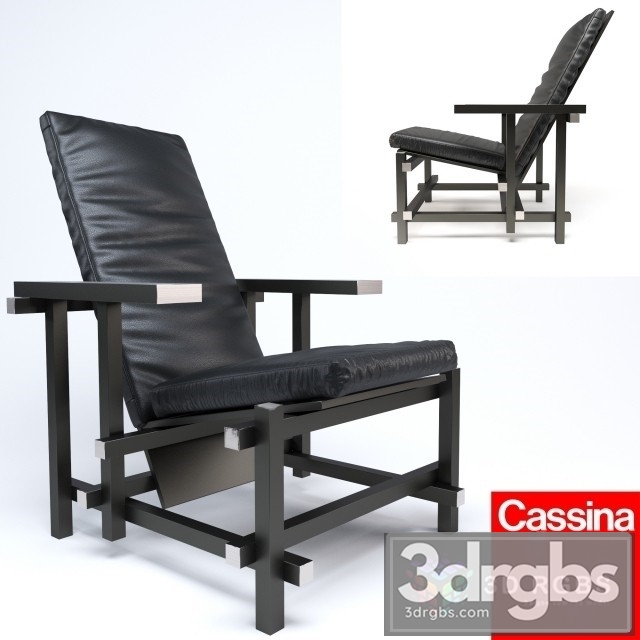 Cassina 635 Black 3dsmax Download - thumbnail 1