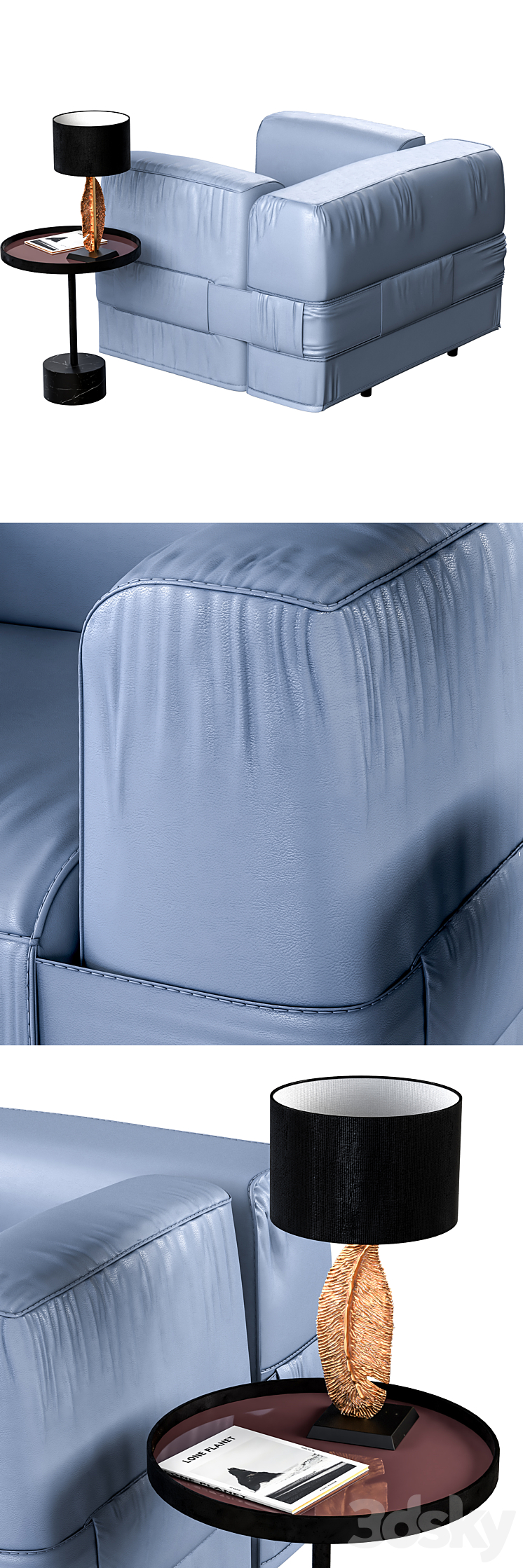 Cassina 932 MB1 QUARTET 3DS Max - thumbnail 2