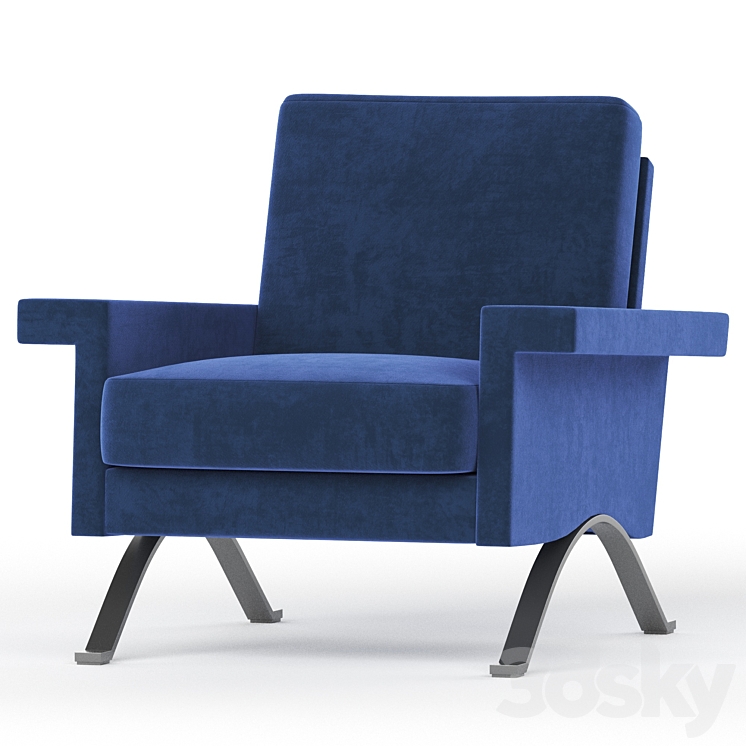 Cassina armchair 3DS Max - thumbnail 2