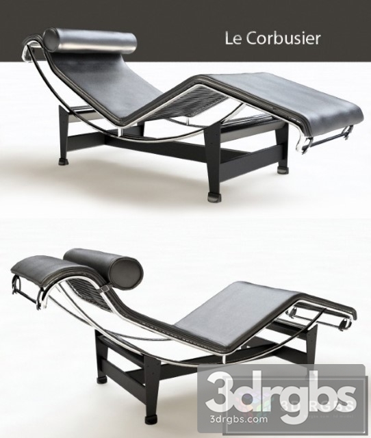 Cassina Le Corbusier LC4 Chaise Lounge 3dsmax Download - thumbnail 1