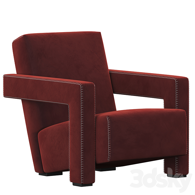 Cassina UTRECHT ARMCHAIR 3DS Max - thumbnail 1