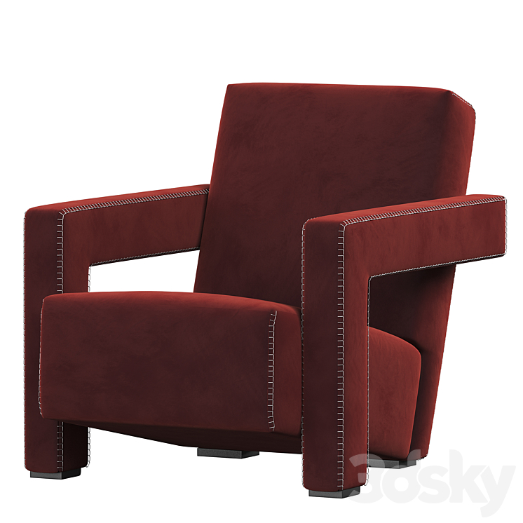 Cassina UTRECHT ARMCHAIR 3DS Max - thumbnail 2