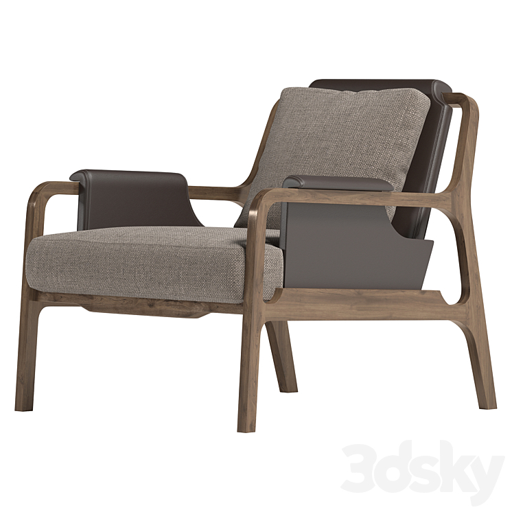 CASTE Fergus Armchair 3DS Max Model - thumbnail 2