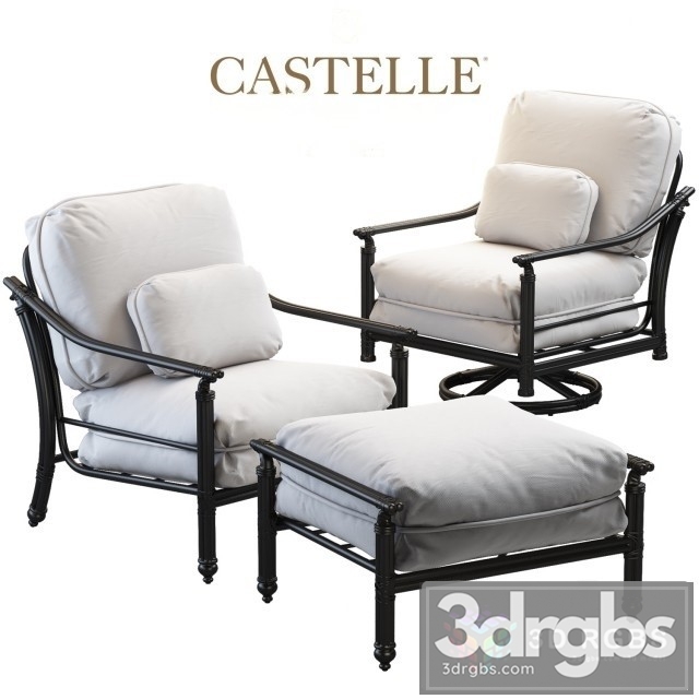 Castelle Coco Isle Armchairs 3dsmax Download - thumbnail 1