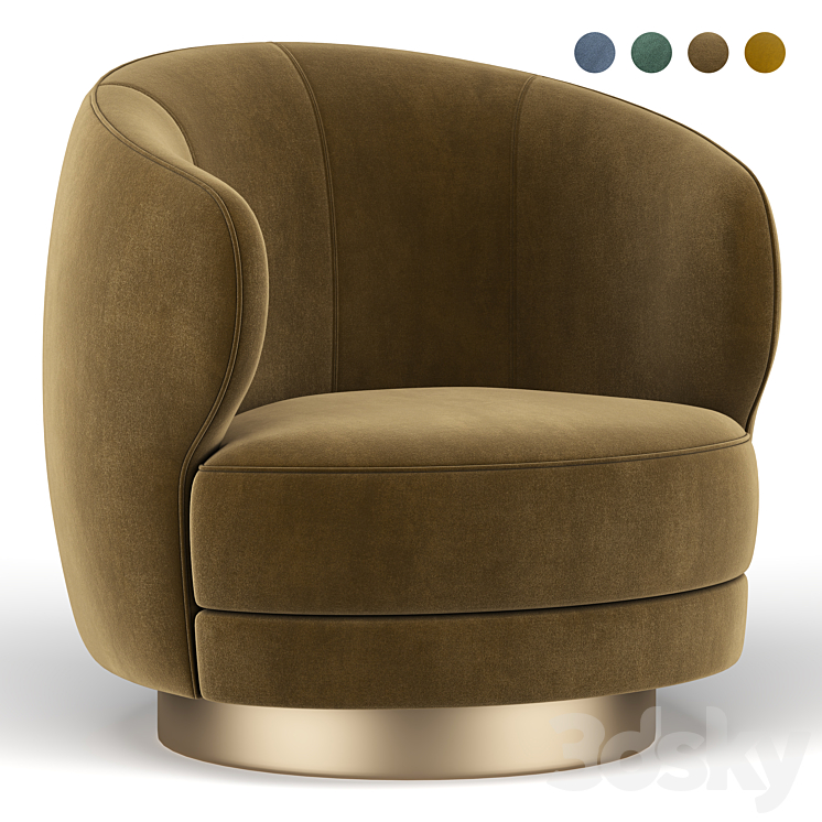 Cathrine armchair 3DS Max - thumbnail 1