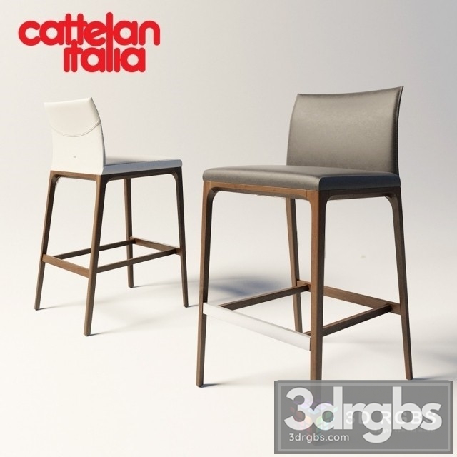 Cattelan Italia Arcadia Bar Stool 3dsmax Download - thumbnail 1