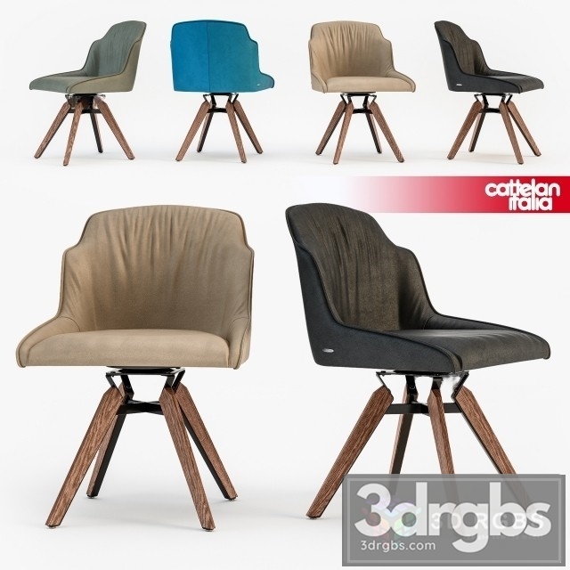 Cattelan Italia Tyler Swivel Chair Castors 3dsmax Download - thumbnail 1