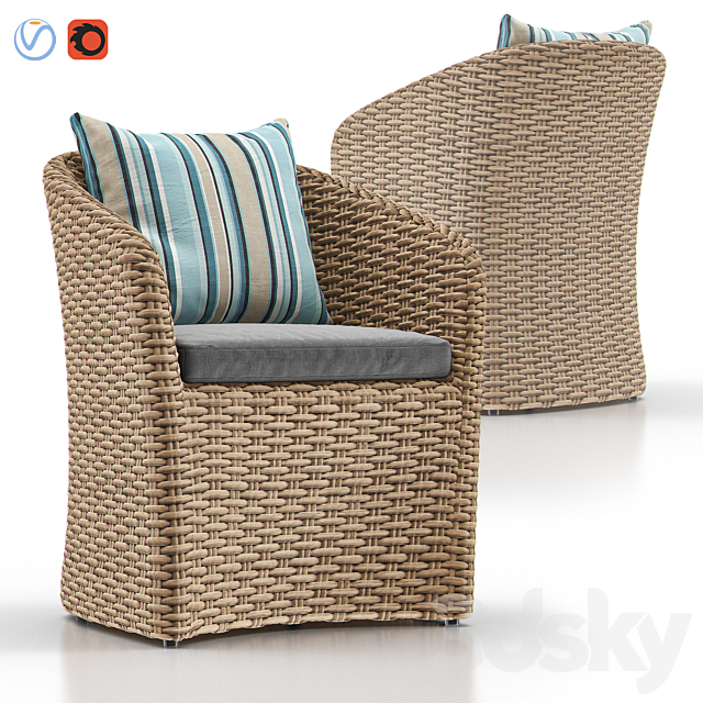 CAYMAN Outdoor Dining Chair 3ds Max - thumbnail 1