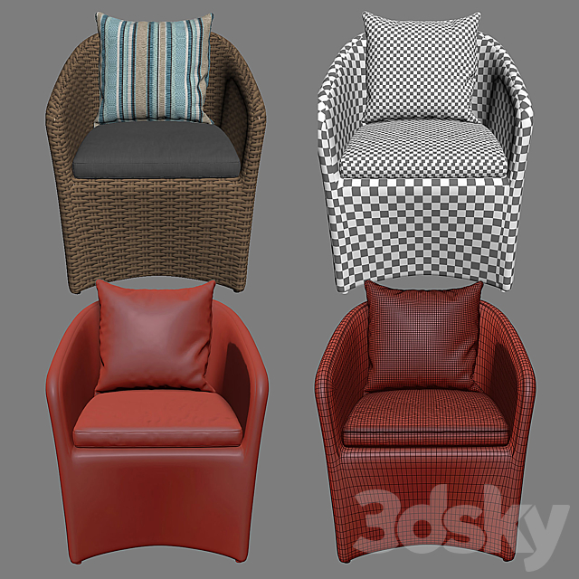 CAYMAN Outdoor Dining Chair 3ds Max - thumbnail 3