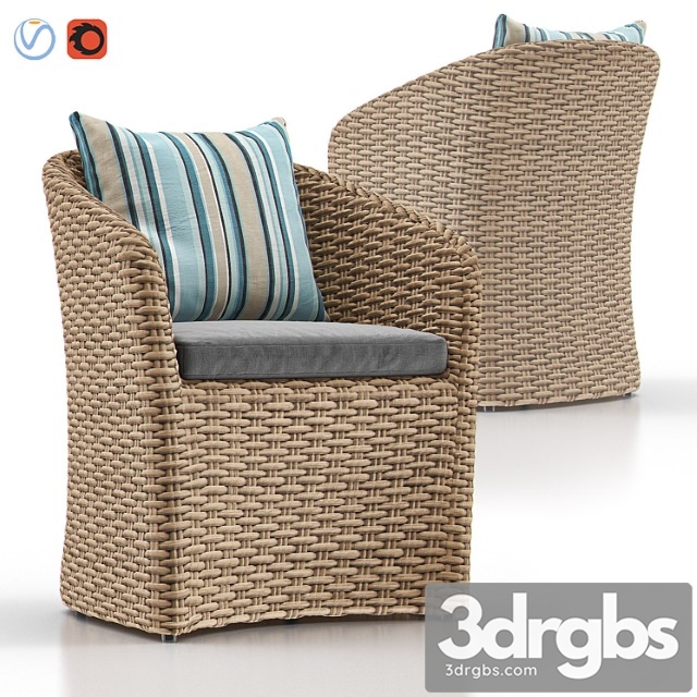 Cayman outdoor dining chair 3dsmax Download - thumbnail 1