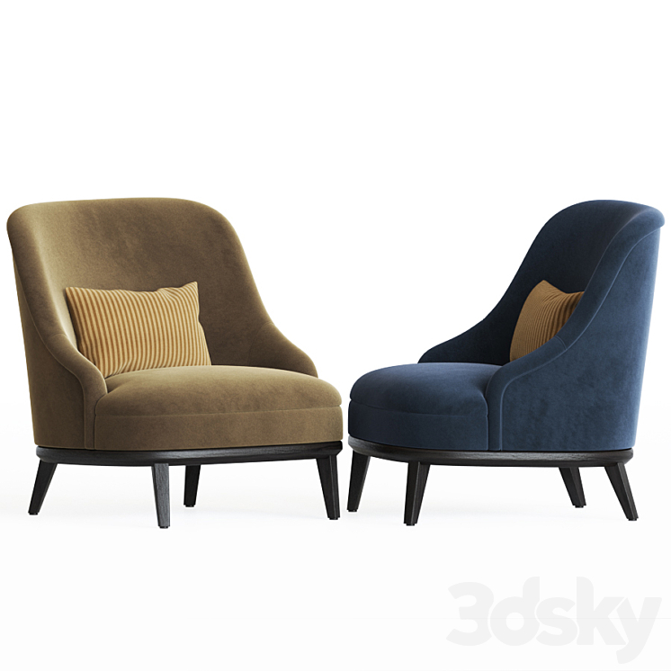 Celedonio armchair hamiltonconte 3DS Max - thumbnail 2