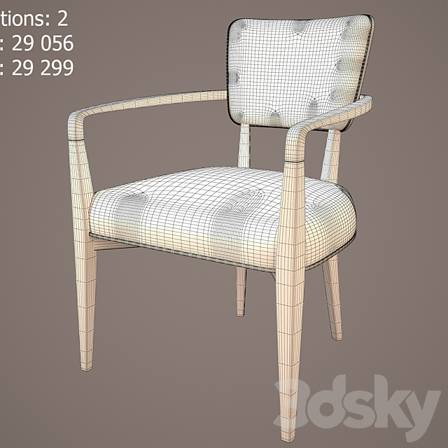 Century Furniture Elton Desk Chair MN5588 3ds Max - thumbnail 2