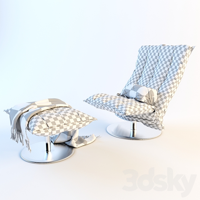 Chair and ottoman Woodnotes NARROW SWIVEL k CHAIR 3DSMax File - thumbnail 2