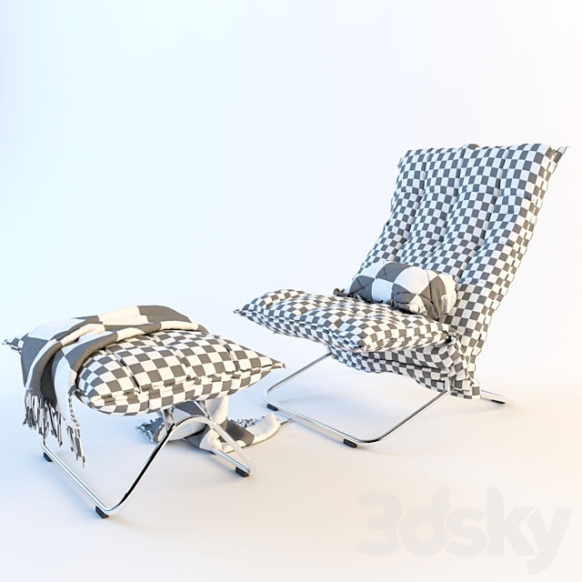 Chair and ottoman Woodnotes NARROW SWIVEL k CHAIR WITH TUBULAR 3DS Max Model - thumbnail 2