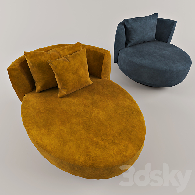 Chair AUDREY POLTRONA 3DS Max Model - thumbnail 2