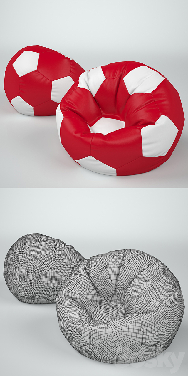 Chair-ball bag 3DS Max Model - thumbnail 2