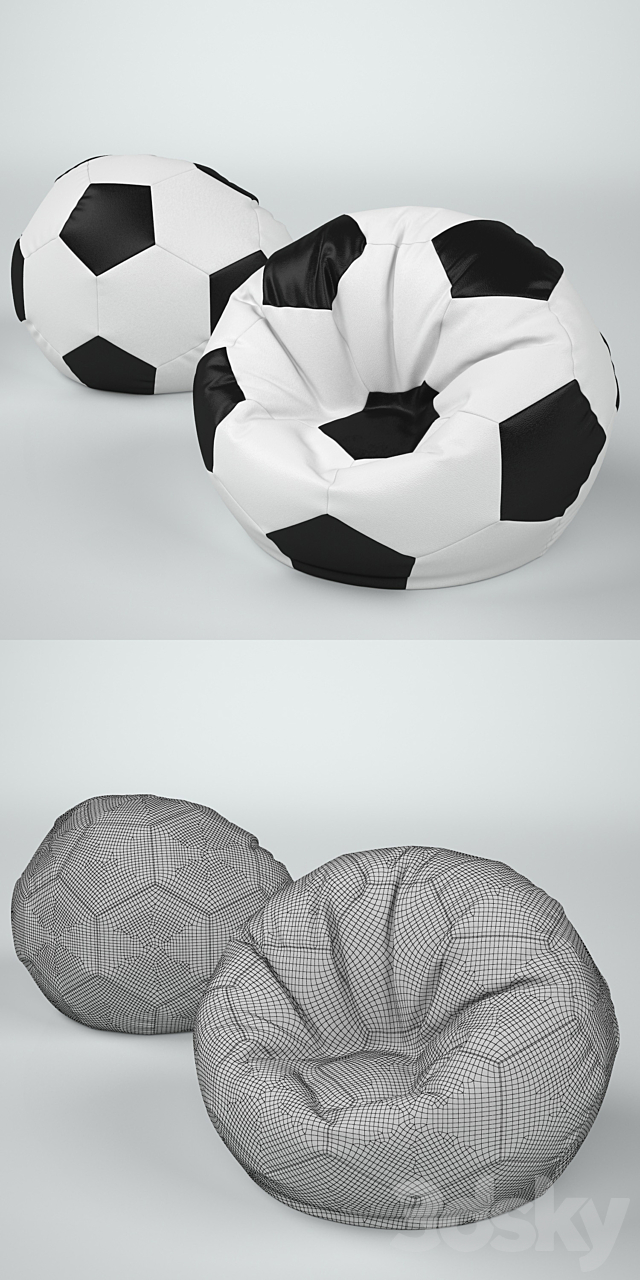 Chair-ball bag 3DS Max Model - thumbnail 3