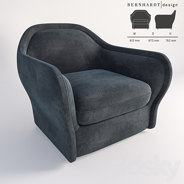 chair Bardot Bernhardt design 3ds Max - thumbnail 1