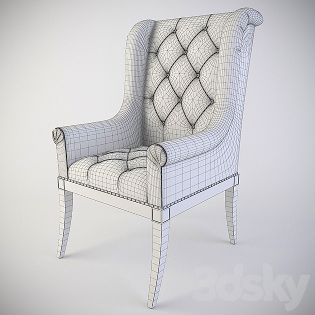 Chair Bernhardt Marquesa Host Dining Chair 3DSMax File - thumbnail 2