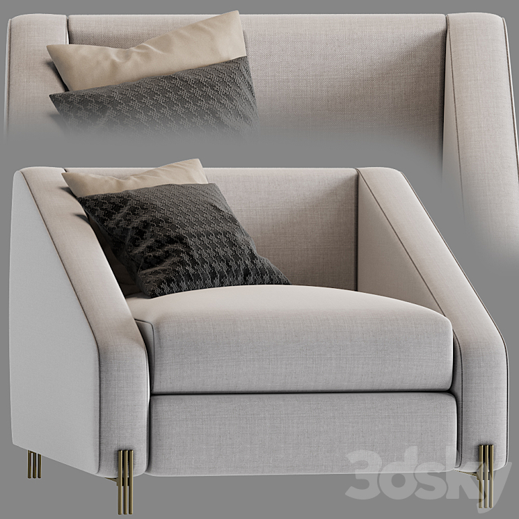 CHAIR CANDICE eichholtz 3DS Max - thumbnail 1