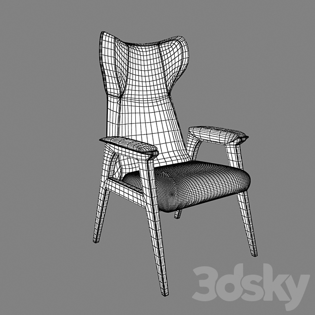 chair Cerva Fendi Casa 3DS Max Model - thumbnail 2