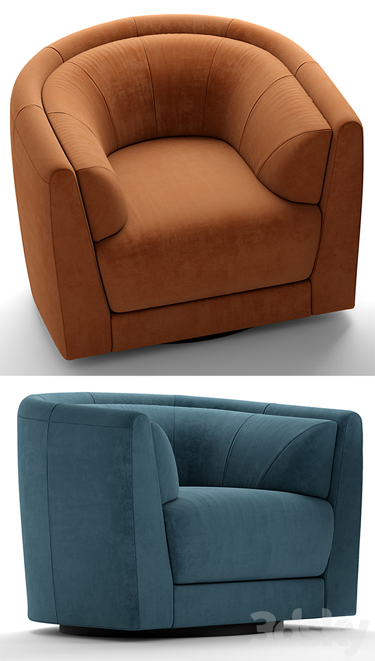 Chair fendi casa conrad 3DS Max - thumbnail 2