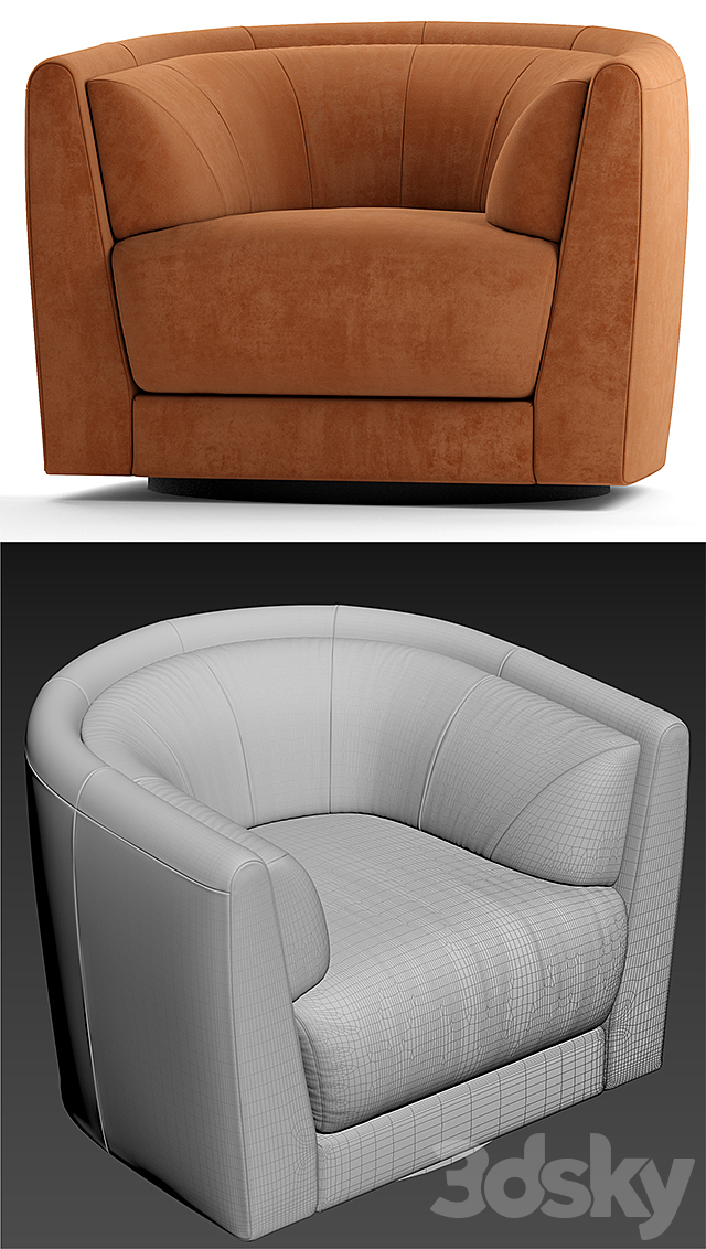 Chair fendi casa conrad 3DSMax File - thumbnail 3