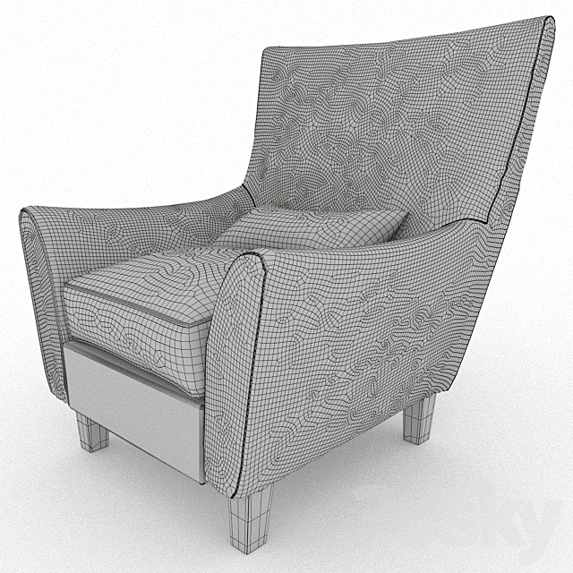 Chair Holen 3ds Max - thumbnail 3