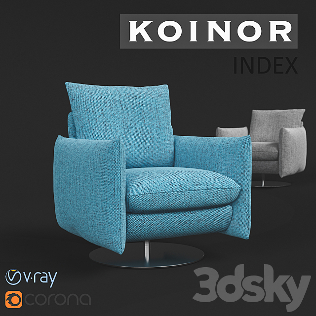 chair INDEX KOINOR 3ds Max - thumbnail 1