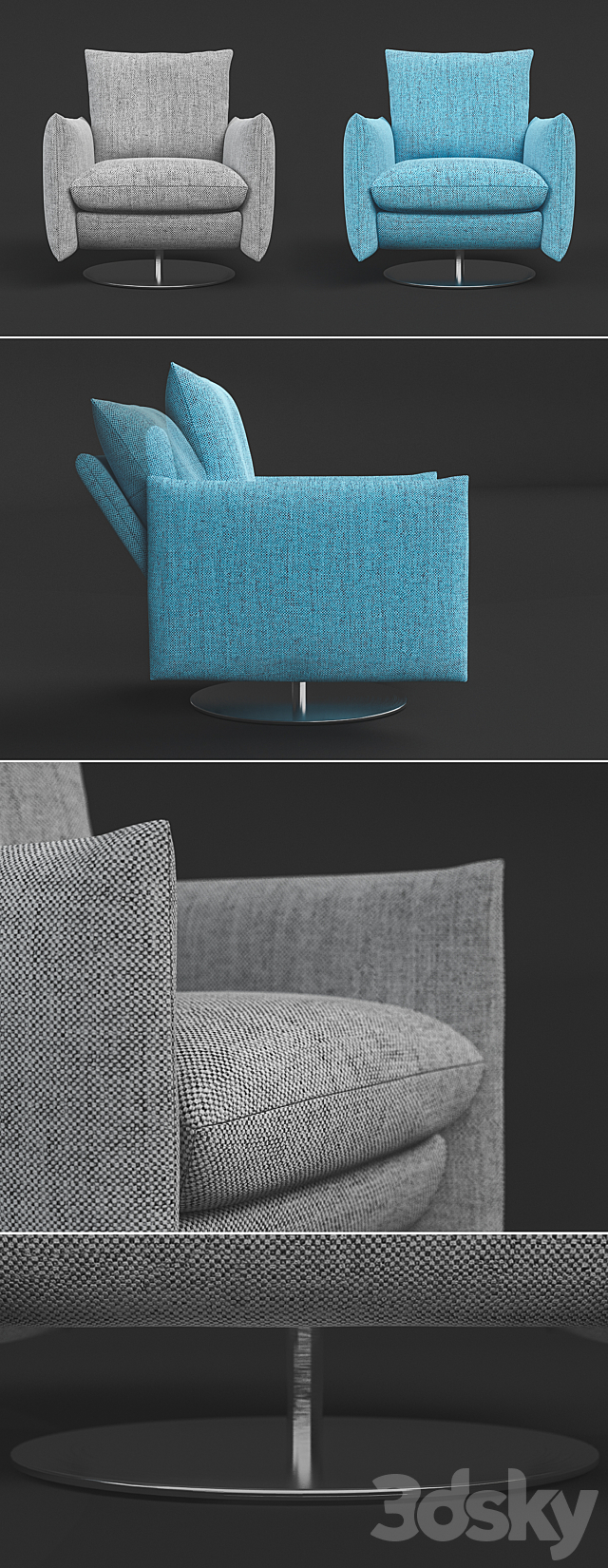 chair INDEX KOINOR 3ds Max - thumbnail 2