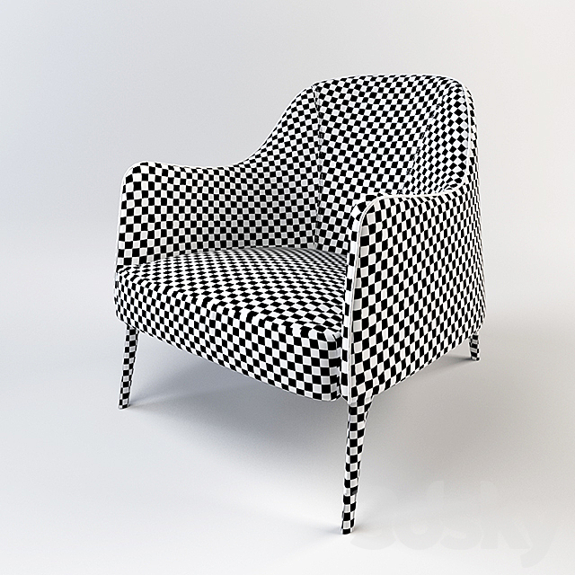 Chair Jackie bergere.Armchair 3DS Max Model - thumbnail 3