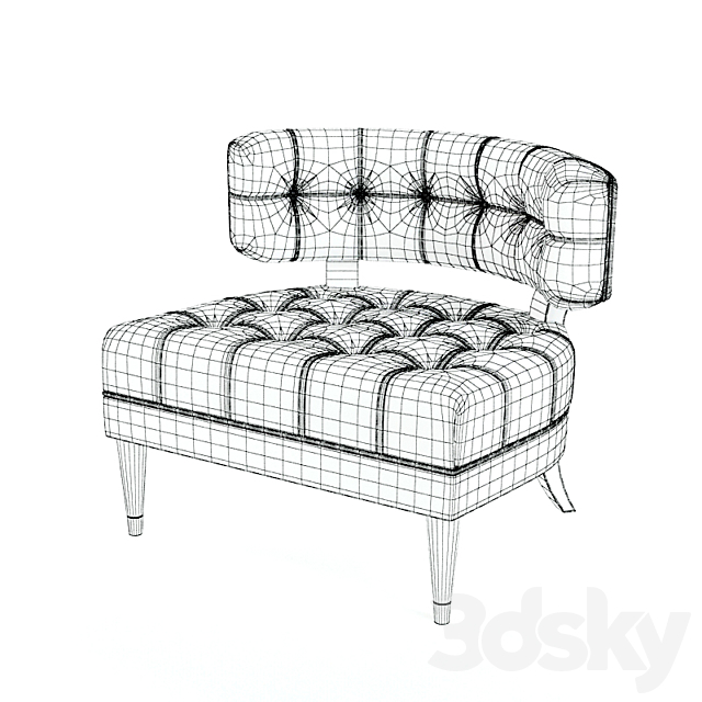 Chair Jean de Merry Tribeca 3ds Max - thumbnail 3