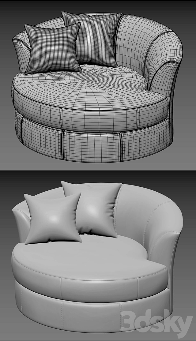 chair Kumasi_Ashley Home Store 3DSMax File - thumbnail 3