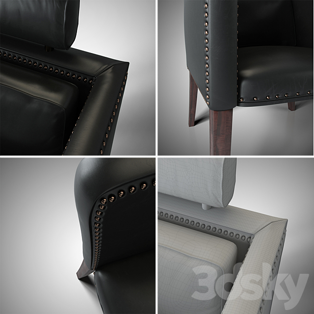 Chair Luciano 3ds Max - thumbnail 2