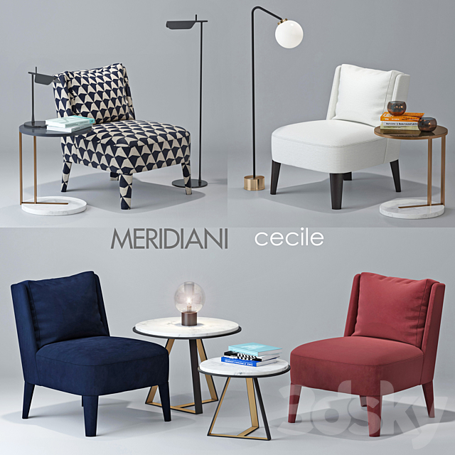 Chair Meridiani Cecile 3DSMax File - thumbnail 1