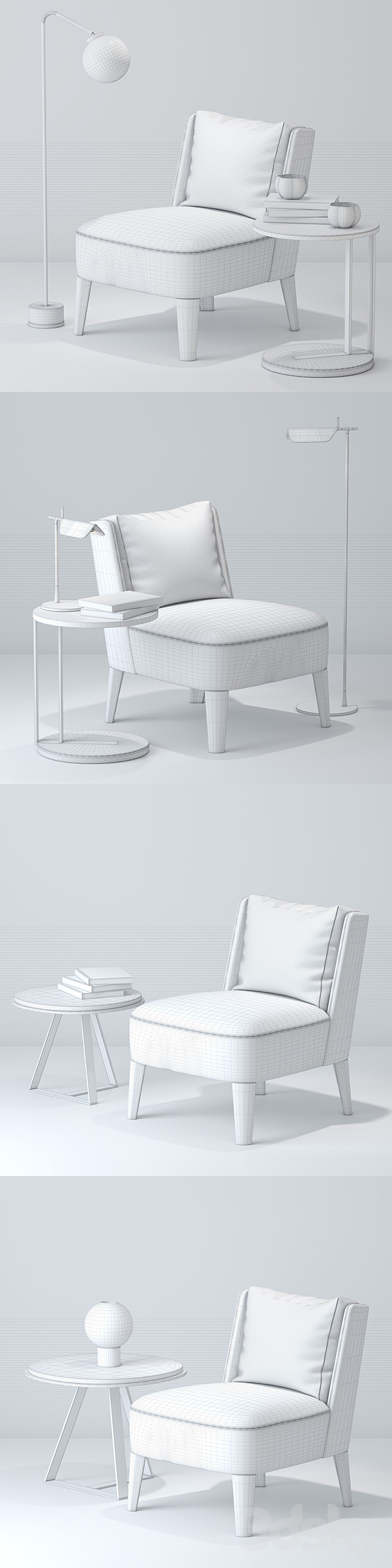 Chair Meridiani Cecile 3DSMax File - thumbnail 3